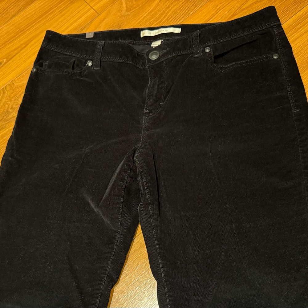 LC Lauren Conrad Women's Dark Corduroy Jeans Pants Trousers Size 12 - Picture 4 of 10